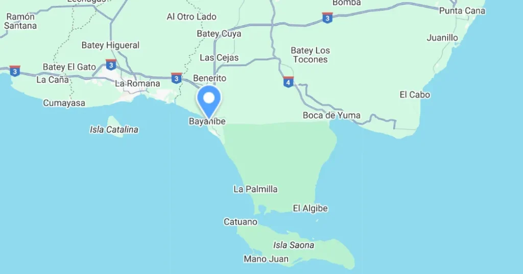 Mapa cómo llegar a Playa Bayahibe, República Dominicana