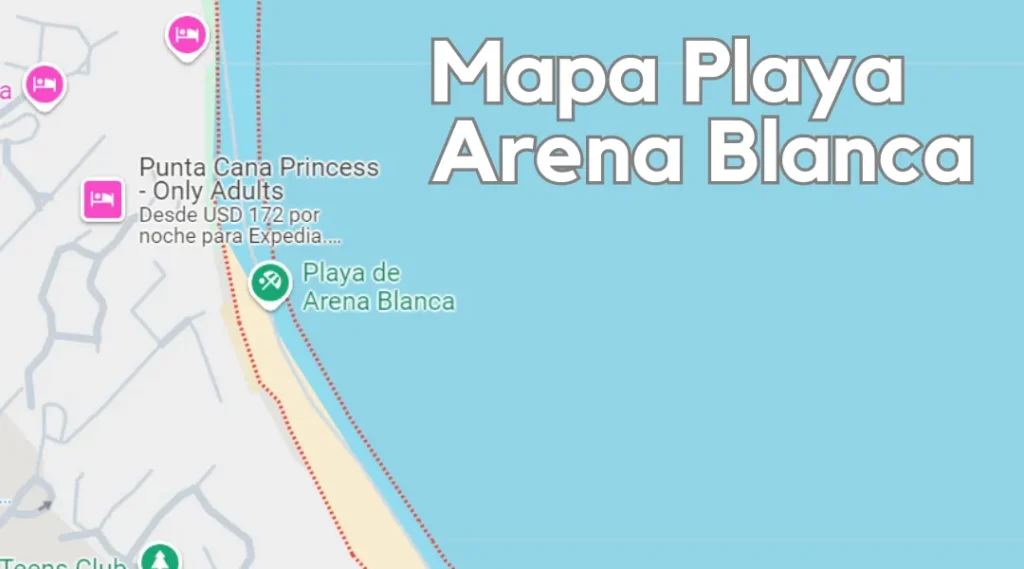 Mapa Playa Arena Blanca, República Dominicana