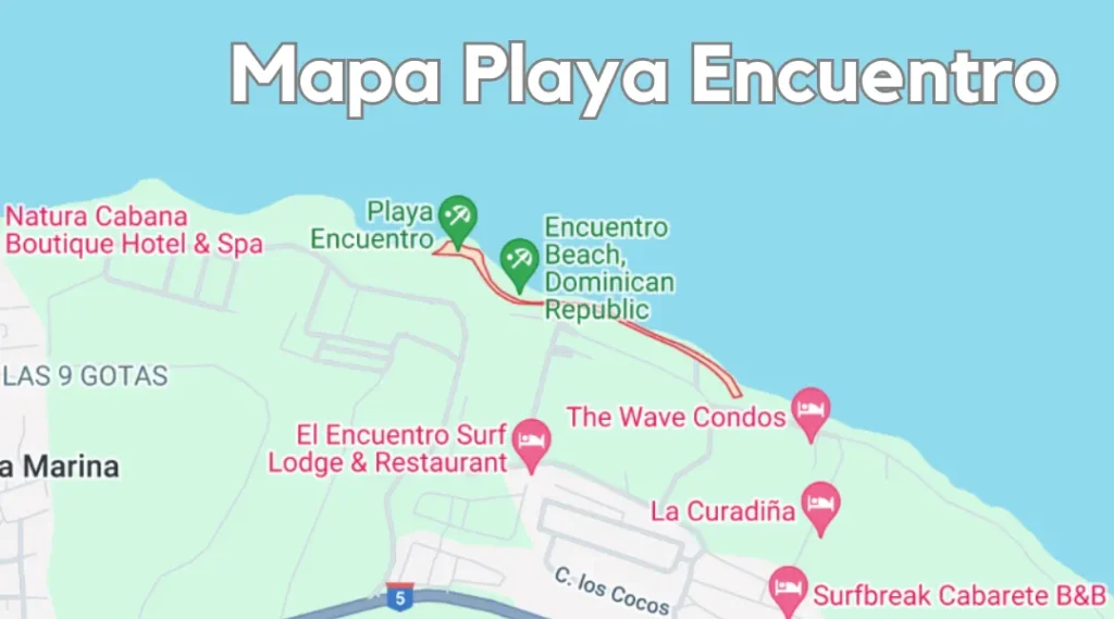 Mapa Playa Encuentro, República Dominicana