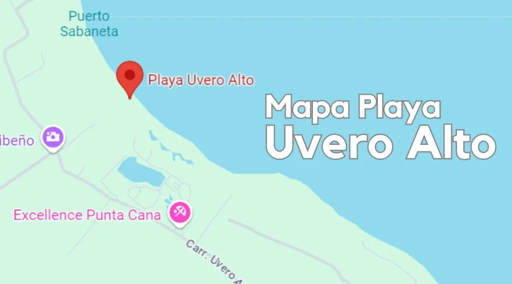 Mapa Playa Uvero Alto, República Dominicana