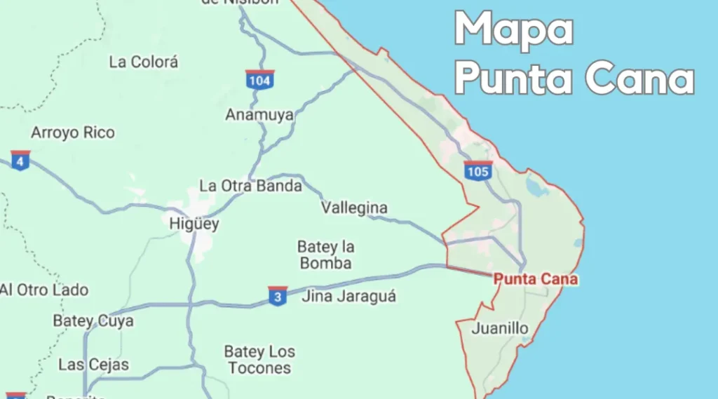 Mapa Punta Cana, República Dominicana