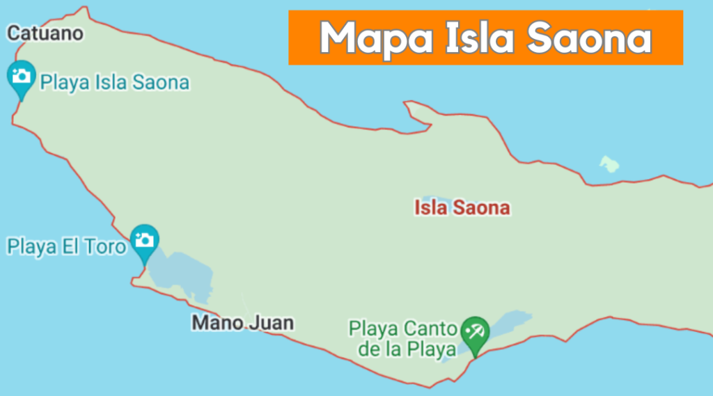 Mapa Isla Saona, República Dominicana