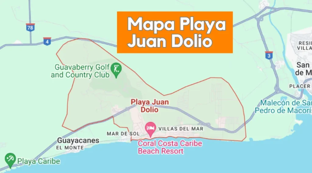 Mapa Playa Juan Dolio, República Dominicana