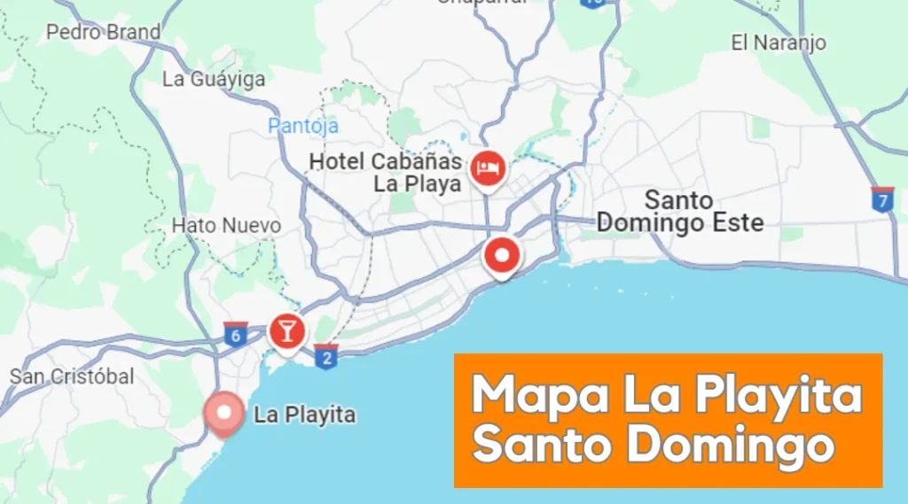 Mapa La Playita Santo Domingo, República Dominicana