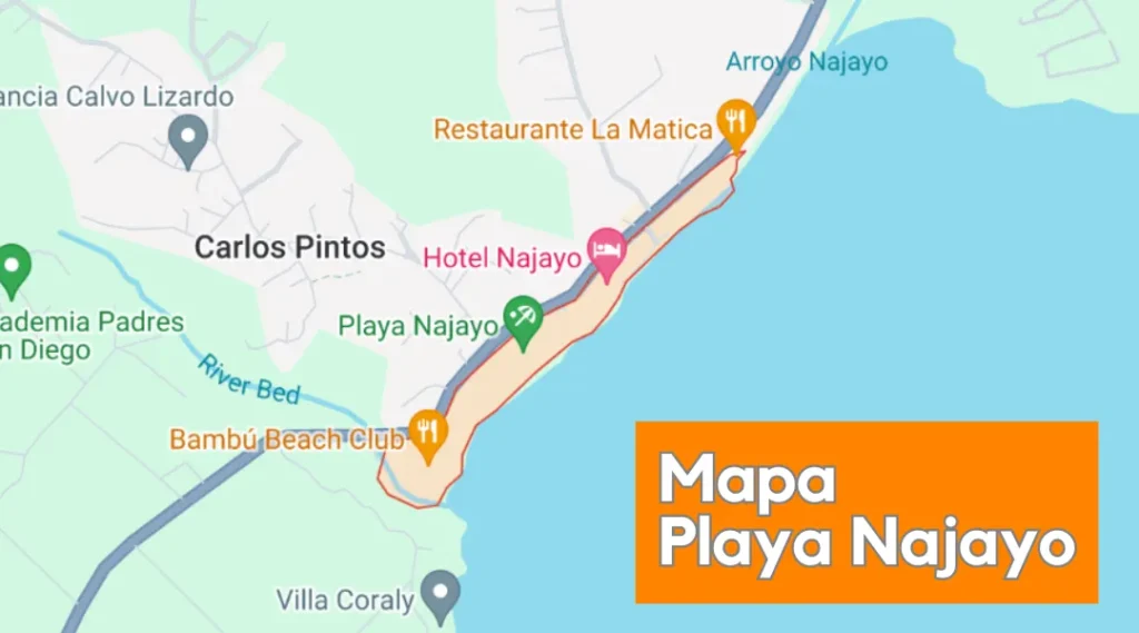 Mapa Playa Najayo, República Dominicana