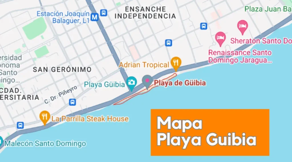 Mapa Playa Guibia, República Dominicana