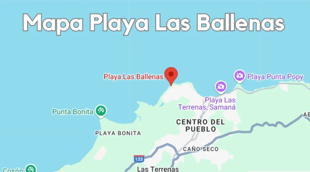 Mapa Playa Las Ballenas, República Dominicana