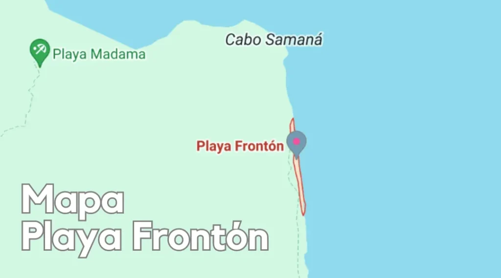 Mapa Playa Frontón, República Dominicana