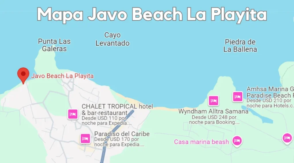 Mapa Javo Beach La Playita, República Dominicana