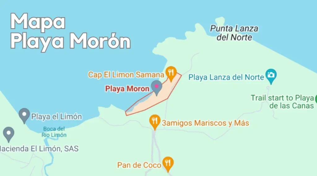 Mapa Playa Morón, República Dominicana