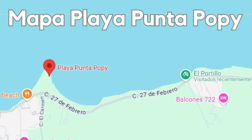 Mapa Playa Punta Popy, República Dominicana