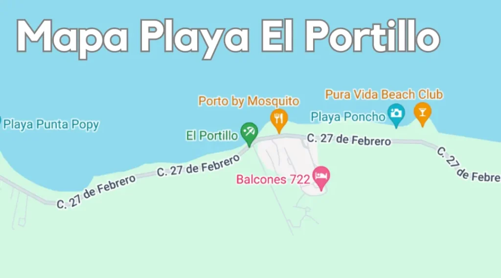 Mapa Playa El Portillo, República Dominicana