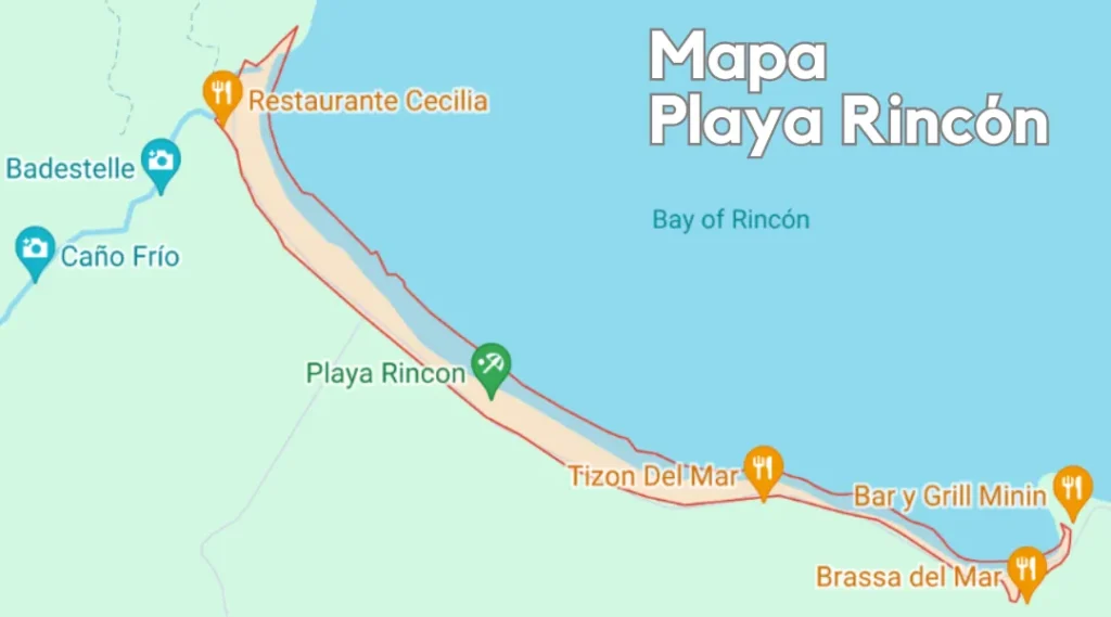 Mapa Playa Rincón, República Dominicana